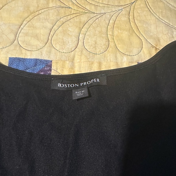 Boston Proper Black Peplum Blouse - Picture 4 of 4